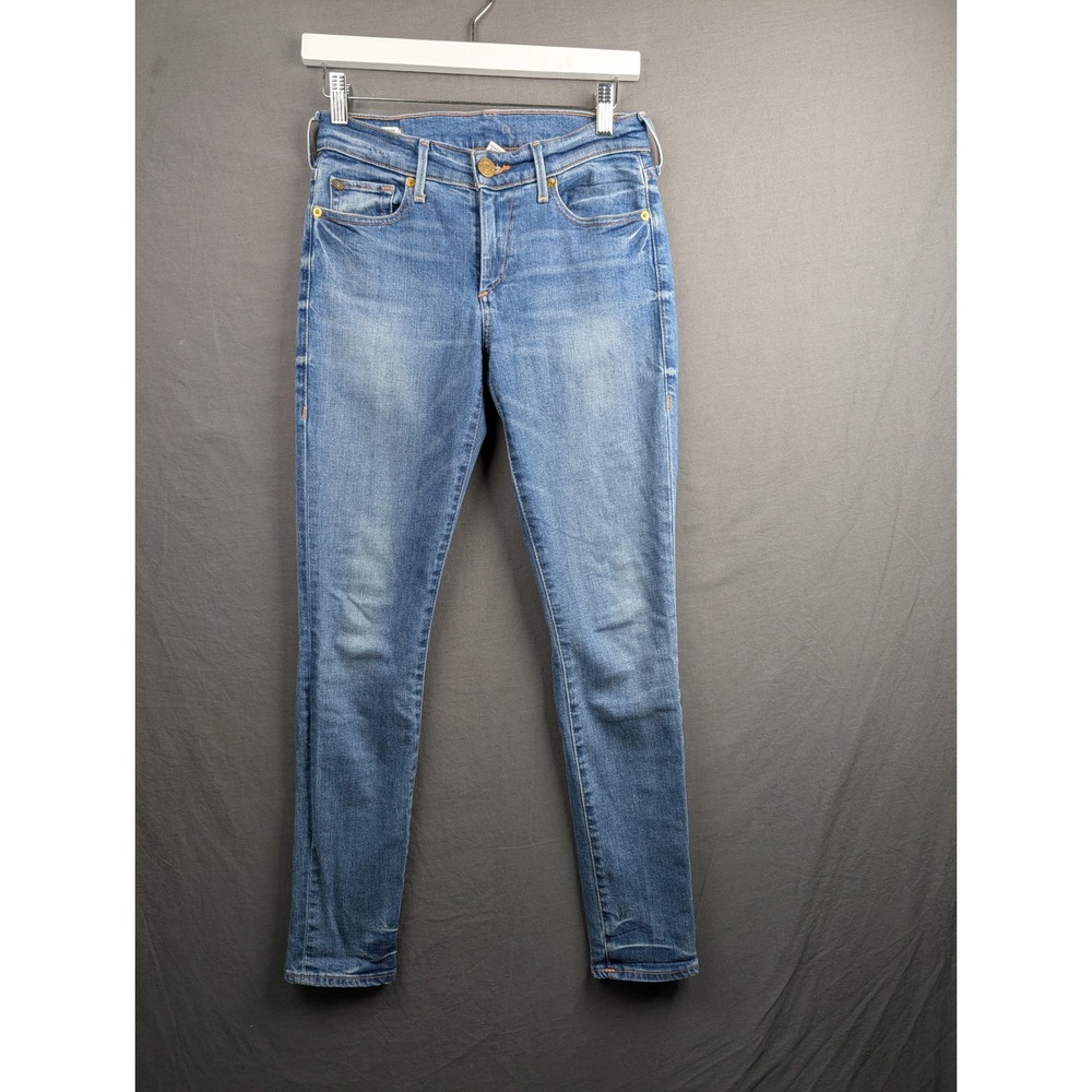 True Religion Halle‎ Mid Rise Super Skinny Blue Denim Jeans Size 25